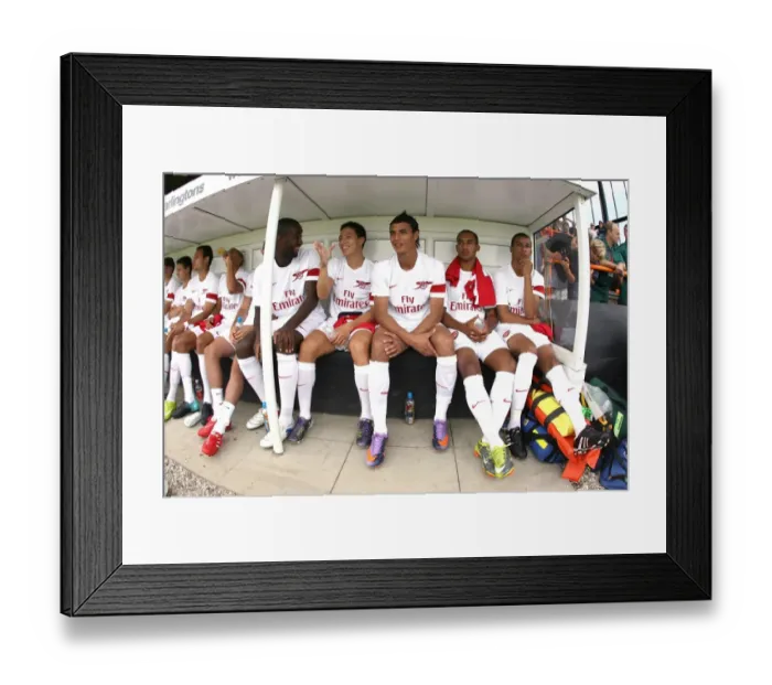 Framed Print : Arsenal's Chamakh and Nasri Shine in 4-0 Pre-Season Victory over Barnet Framed Print : Arsenal's Chamakh and Nasri Shine in 4-0 Pre-Season Victory over Barnet