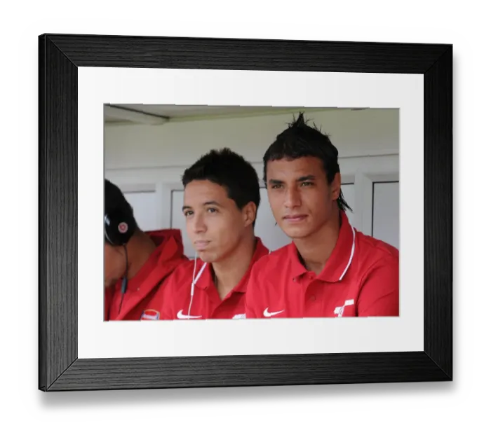 Framed Print : Marouane Chamakh and Samir Nasri (Arsenal). Barnet 0: 4 Arsenal, Pre season friendly Framed Print : Marouane Chamakh and Samir Nasri (Arsenal). Barnet 0: 4 Arsenal, Pre season friendly