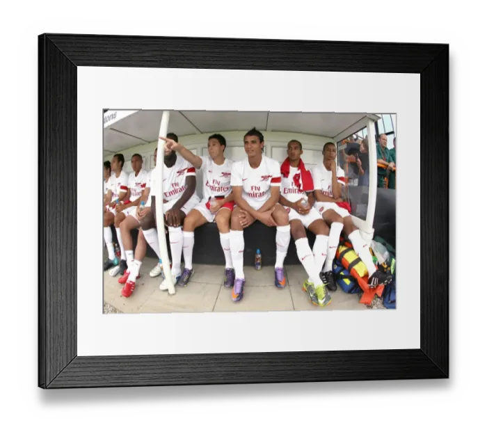 Framed Print : Samir Nasri, Marouane Chamakh and Theo Walcott (Arsenal). Barnet 0: 4 Arsenal