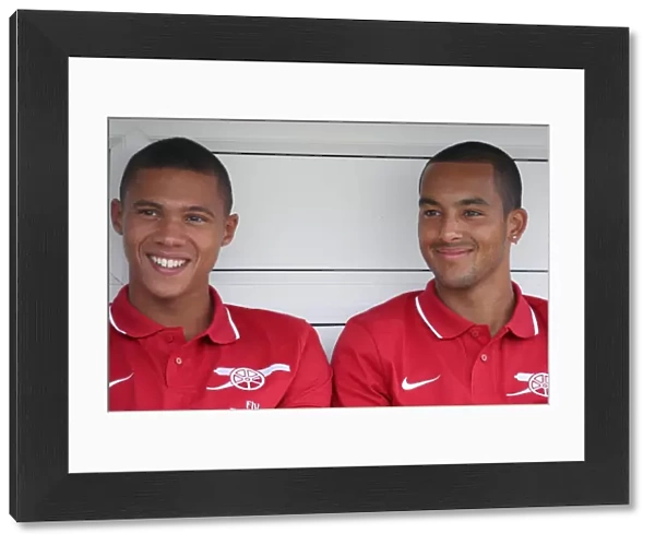 Kieran Gibbs and Theo Walcott (Arsenal). Barnet 0: 4 Arsenal. Pre Season Friendly