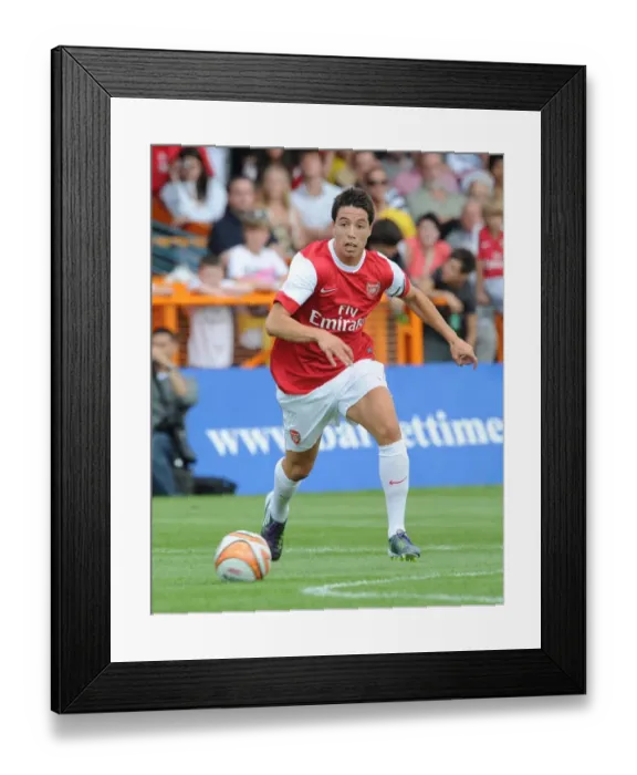 Framed Print : Samir Nasri Shines in Arsenal's 4-0 Pre-Season Victory over Barnet