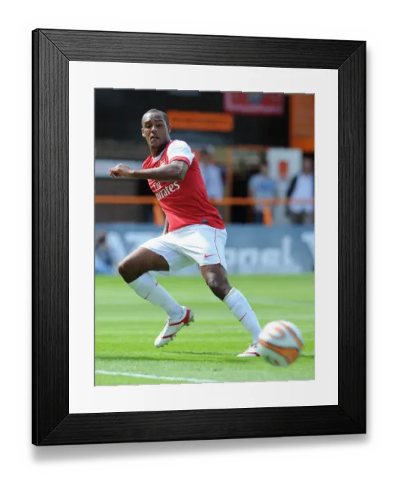 Framed Print : Arsenal's Jay Simpson Scores Hat-trick in 4-0 Pre-season Victory over Barnet