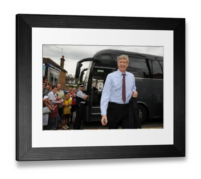 Framed Print : Arsenal manager Arsene Wenger. Barnet 0: 4 Arsenal, Pre season friendly
