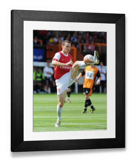 Framed Print : Thomas Vermaelen's Dominance: Arsenal Crushes Barnet 4-0 in Pre-Season Friendly