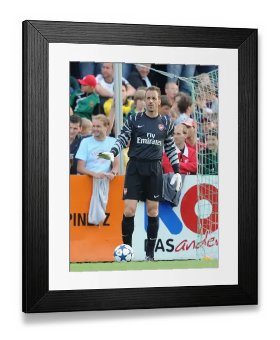 Framed Print : Arsenal's Almunia Shines: 4-0 Crush over SC Neusiedl