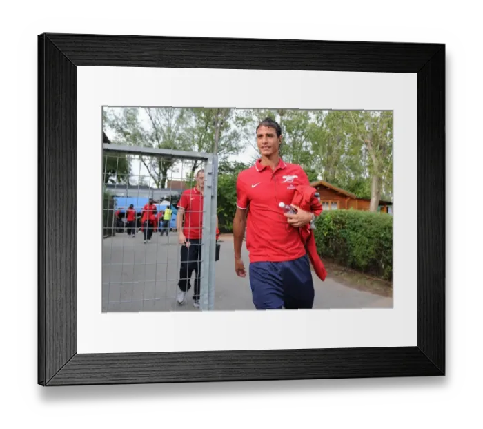 Framed Print : Marouane Chamakh (Arsenal). SC Neusiedl 0: 4 Arsenal, Sportzentrum Neusiedl