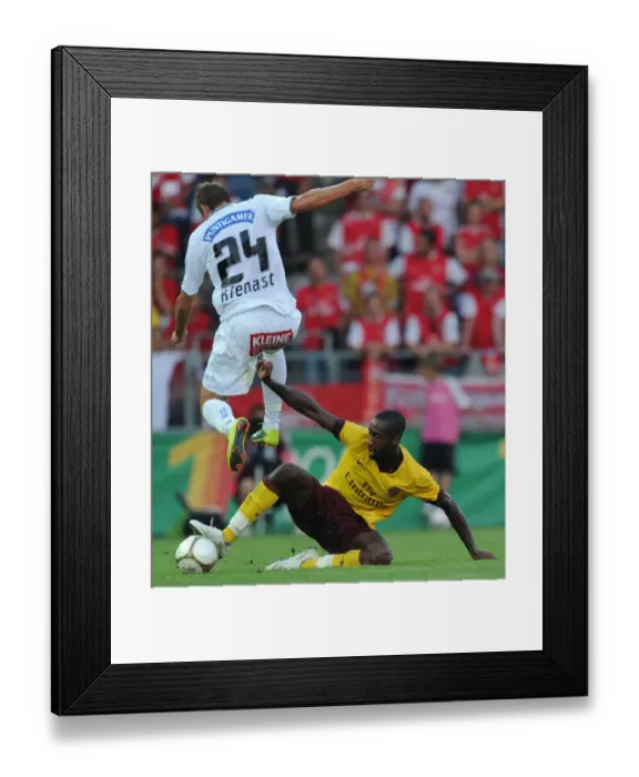 Framed Print : Johan Djourou (Arsenal) Roman Kienast (Sturm Graz). Sturm Graz 0: 4 Arsenal