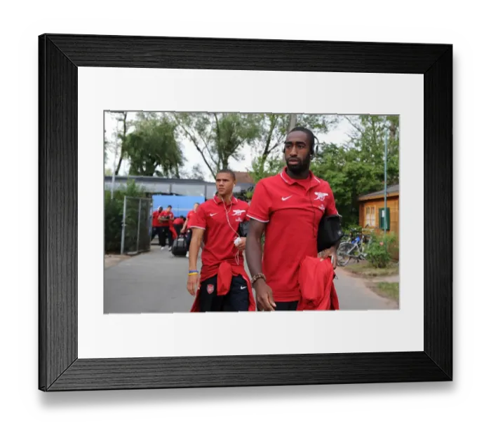 Framed Print : Johan Djourou and Kieran Gibbs (Arsenal). SC Neusiedl 0: 4 Arsenal, Sportzentrum Neusiedl Framed Print : Johan Djourou and Kieran Gibbs (Arsenal). SC Neusiedl 0: 4 Arsenal, Sportzentrum Neusiedl
