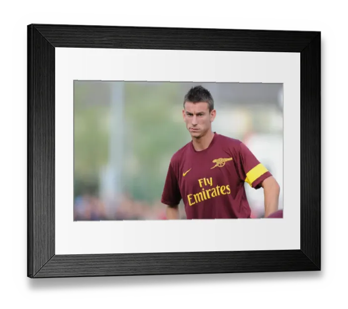 Framed Print : Laurent Koscielny (Arsenal). SC Neusiedl 0: 4 Arsenal, Sportzentrum Neusiedl