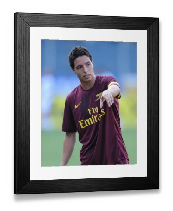 Framed Print : Samir Nasri's Dominant Performance: Arsenal Crushes Sturm Graz 4-0, Austria 2010