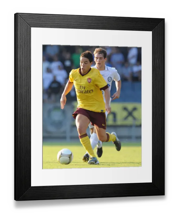 Framed Print : Samir Nasri's Brilliant Performance Leads Arsenal to 4-0 Victory over Sturm Graz