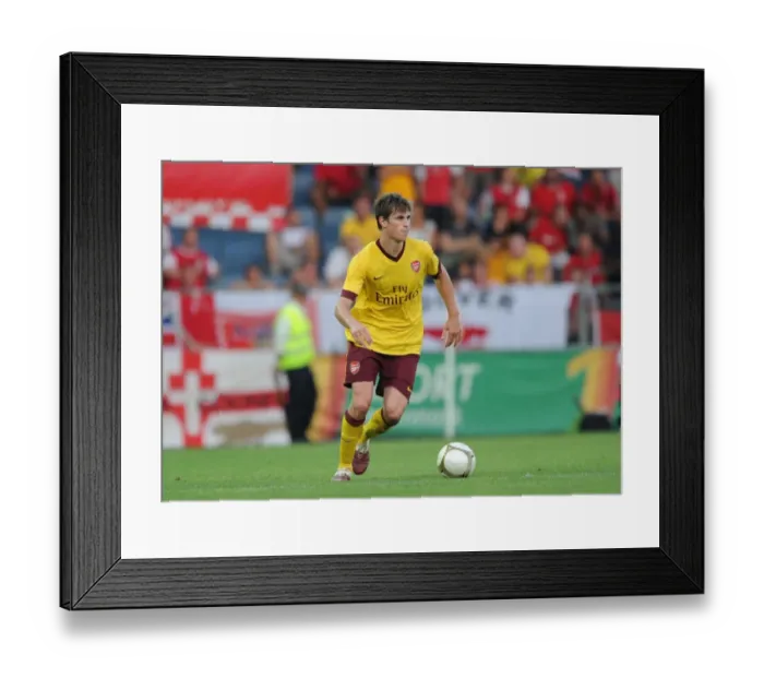 Framed Print : Harvard Nordtveit (Arsenal). Sturm Graz 0: 4 Arsenal, Graz, Austria, 21  /  7  /  2010