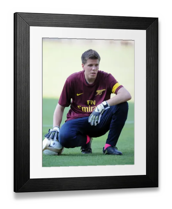 Framed Print : Wojciech Szczesny's Shining Debut: Arsenal Crushes Sturm Graz 4-0, Austria 2010
