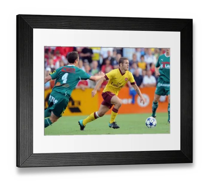 Framed Print : Jack Wilshere's Dominance: Arsenal Crushes SC Neusiedl 4-0