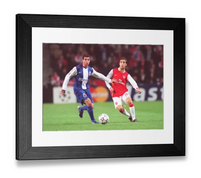 Framed Print : Mathieu Flamini (Arsenal) Lisandro Lopez (Porto) Framed Print : Mathieu Flamini (Arsenal) Lisandro Lopez (Porto)