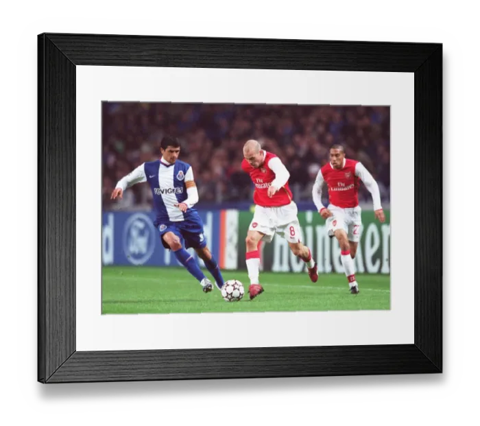 Framed Print : Freddie Ljungberg and Gael Clichy (Arsenal) Lucho Gonzalez (Porto) Framed Print : Freddie Ljungberg and Gael Clichy (Arsenal) Lucho Gonzalez (Porto)