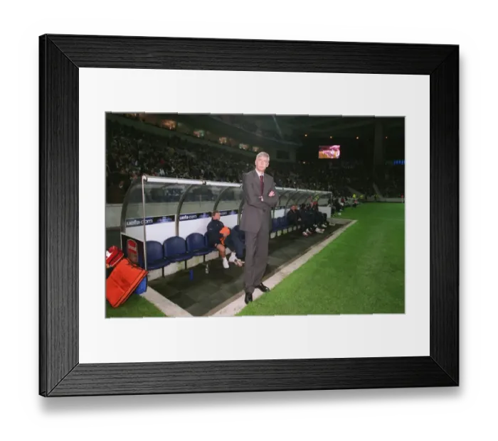 Framed Print : Arsene Wenger Leads Arsenal to 0-0 Draw Against FC Porto in Champions League Group Stage