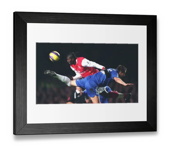 Framed Print : Adebayor vs. Terry: The Rivalry Intensifies - Chelsea vs. Arsenal, 1:1
