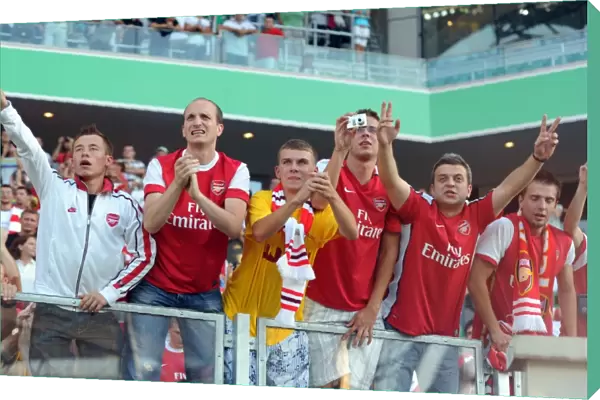 Arsenal fans. Legia Warsaw 5: 6 Arsenal, Wojska Polskiego, Warsaw, Poland, 7  /  8  /  2010