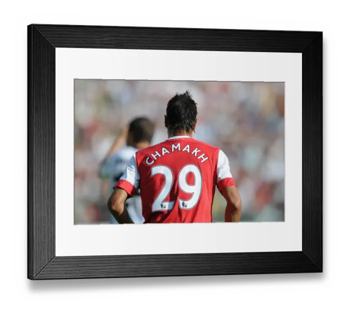 Framed Print : Marouane Chamakh's Brace: Arsenal's Comeback Win Against Legia Warsaw (7 / 8 / 2010)