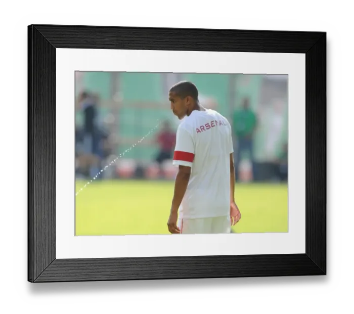 Framed Print : Arsenal's Triumph: Gael Clichy in Action vs. Legia Warsaw (5-6), Warsaw, 2010