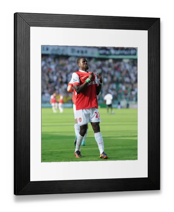 Framed Print : Emmanuel Eboue's Triumphant Goal: Arsenal's Comeback Against Legia Warsaw (7 / 8 / 2010)