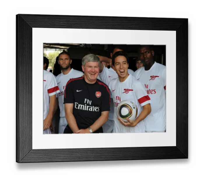 Framed Print : Pat Rice and Samir Nasri: Pre-Match Moment before Arsenal's Thrilling 5-6 Victory over Legia Warsaw, Warsaw, Poland, 2010 Framed Print : Pat Rice and Samir Nasri: Pre-Match Moment before Arsenal's Thrilling 5-6 Victory over Legia Warsaw, Warsaw, Poland, 2010
