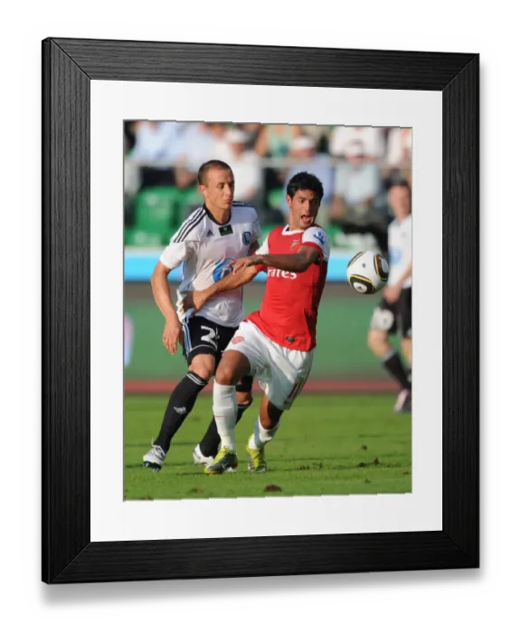 Framed Print : Vela vs. Knezevic: Arsenal's Victory Over Legia Warsaw (7 / 8 / 2010)