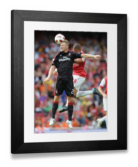 Framed Print : Ignazio Abate (Milan) Kieran Gibbs (Arsenal). Arsenal 1: 1 AC Milan. Emirates Cup Framed Print : Ignazio Abate (Milan) Kieran Gibbs (Arsenal). Arsenal 1: 1 AC Milan. Emirates Cup