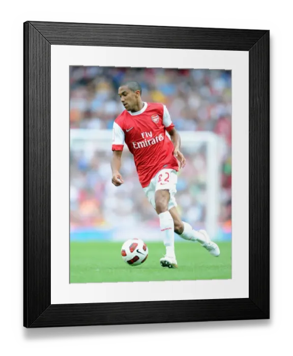 Framed Print : Gael Clichy (Arsenal). Arsenal 1: 1 AC Milan. Emirates Cup, pre season. Emirates Stadium