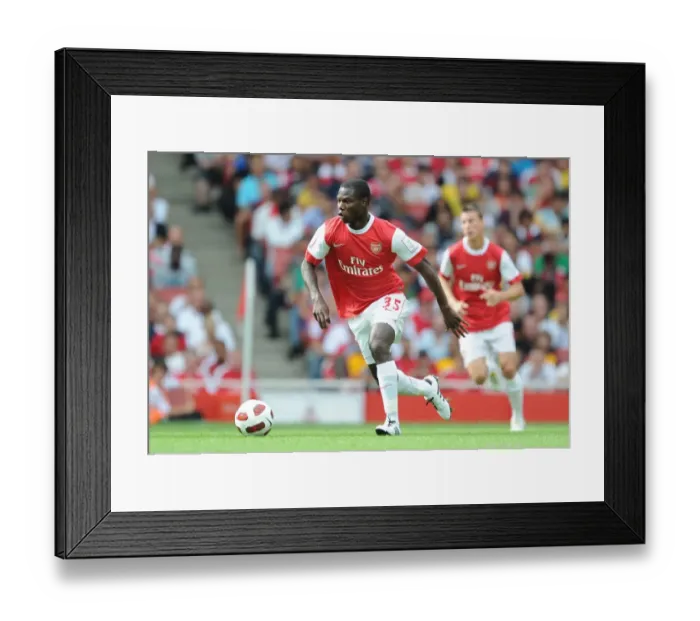 Framed Print : Emmanuel Frimpong's Defiant Performance Against AC Milan in the Emirates Cup, 2010 Framed Print : Emmanuel Frimpong's Defiant Performance Against AC Milan in the Emirates Cup, 2010