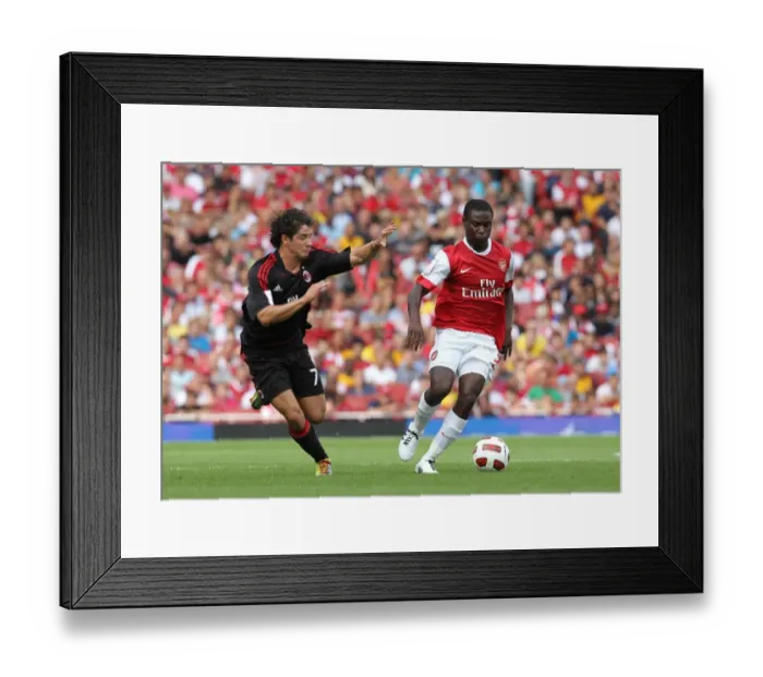 Framed Print : Arsenal's Frimpong Clashes with Milan's Pato in Emirates Cup Showdown Framed Print : Arsenal's Frimpong Clashes with Milan's Pato in Emirates Cup Showdown