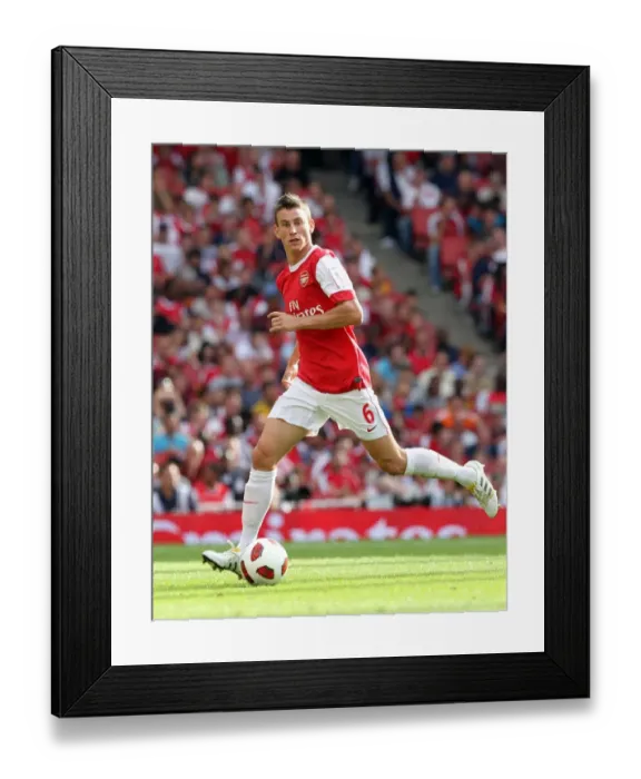 Framed Print : Arsenal's Laurent Koscielny Clashes with AC Milan at the Emirates Cup, 2010 Framed Print : Arsenal's Laurent Koscielny Clashes with AC Milan at the Emirates Cup, 2010