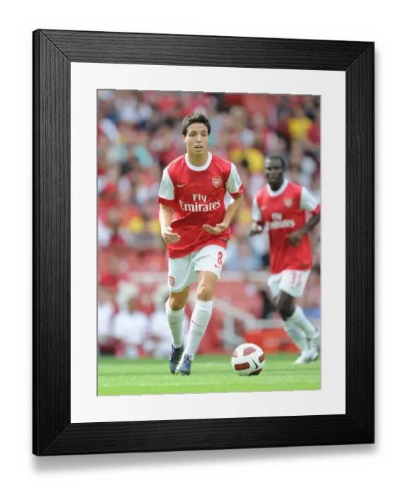 Framed Print : Samir Nasri (Arsenal). Arsenal 1:1 AC Milan. Emirates Cup, pre season. Emirates Stadium, 31 / 7 / 10