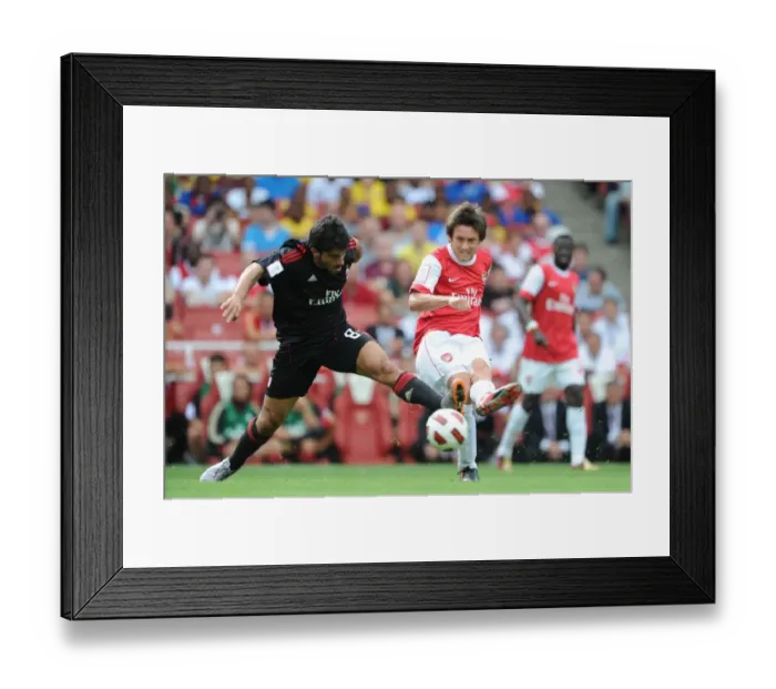 Framed Print : Rosicky vs. Gattuso: A Draw at the Emirates Cup Framed Print : Rosicky vs. Gattuso: A Draw at the Emirates Cup