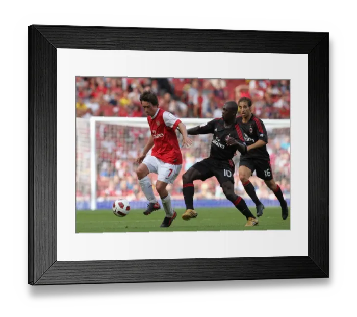 Framed Print : Tomas Rosicky (Arsenal) Clarence Seedorf (Milan). Arsenal 1: 1 AC Milan