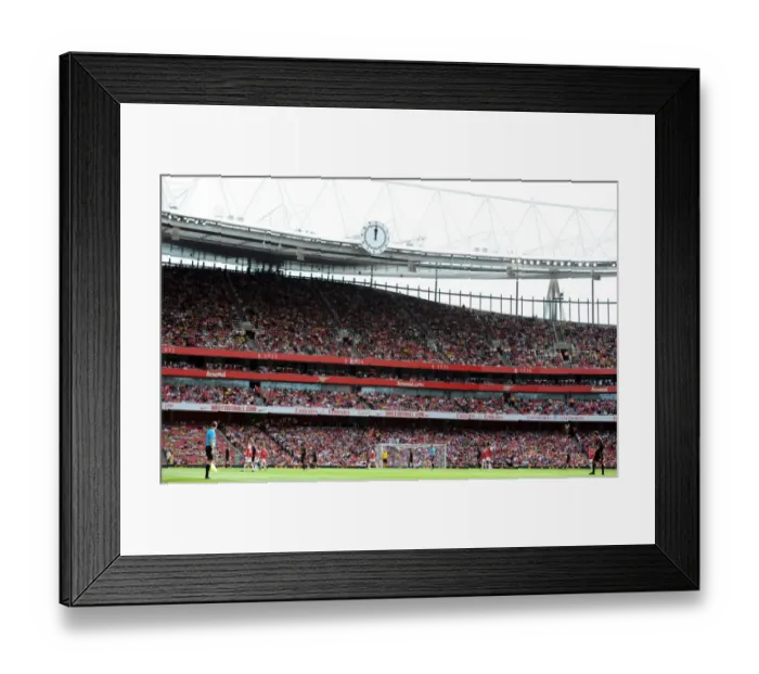 Framed Print : Clock End Stand. Arsenal 1: 1 AC Milan. Emirates Cup, pre season. Emirates Stadium Framed Print : Clock End Stand. Arsenal 1: 1 AC Milan. Emirates Cup, pre season. Emirates Stadium