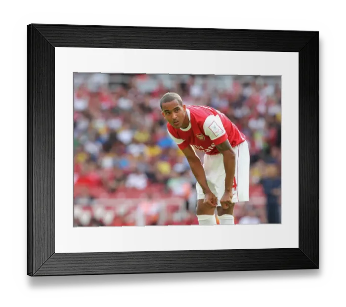 Framed Print : Theo Walcott's Draw: Arsenal vs. AC Milan at Emirates Cup, 2010
