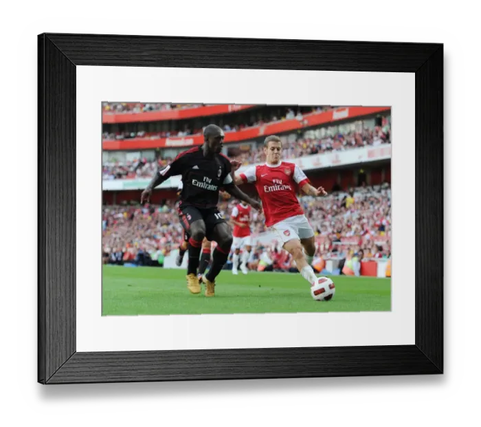 Framed Print : Jack Wilshere (Arsenal) Clarence Seedorf (Milan). Arsenal 1: 1 AC Milan