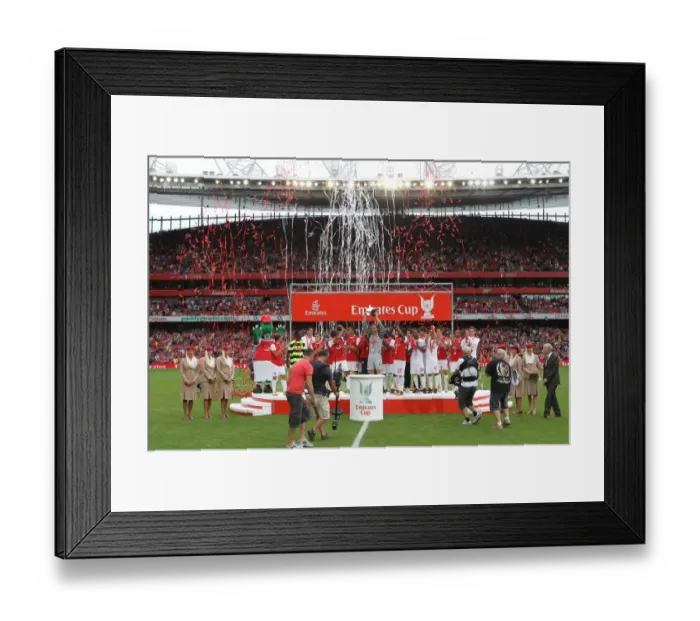 Framed Print : Arsenal lift the Emirates Trophy. Arsenal 3: 2 Celtic. Emirates Cup Pre Season Framed Print : Arsenal lift the Emirates Trophy. Arsenal 3: 2 Celtic. Emirates Cup Pre Season