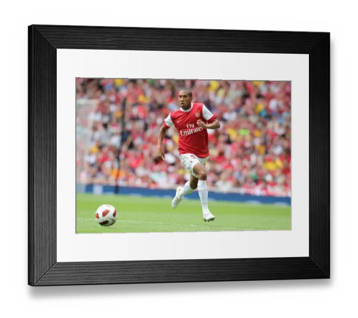 Framed Print : Arsenal's Gael Clichy Scores in 3:2 Emirates Cup Victory over Celtic, 2010