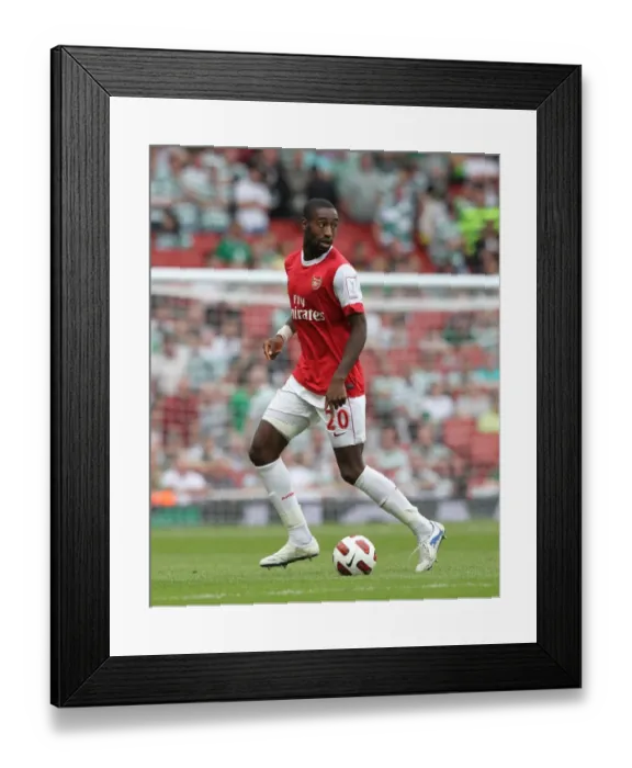Framed Print : Johan Djourou (Arsenal). Arsenal 3: 2 Celtic. Emirates Cup Pre Season. Emirates Stadium