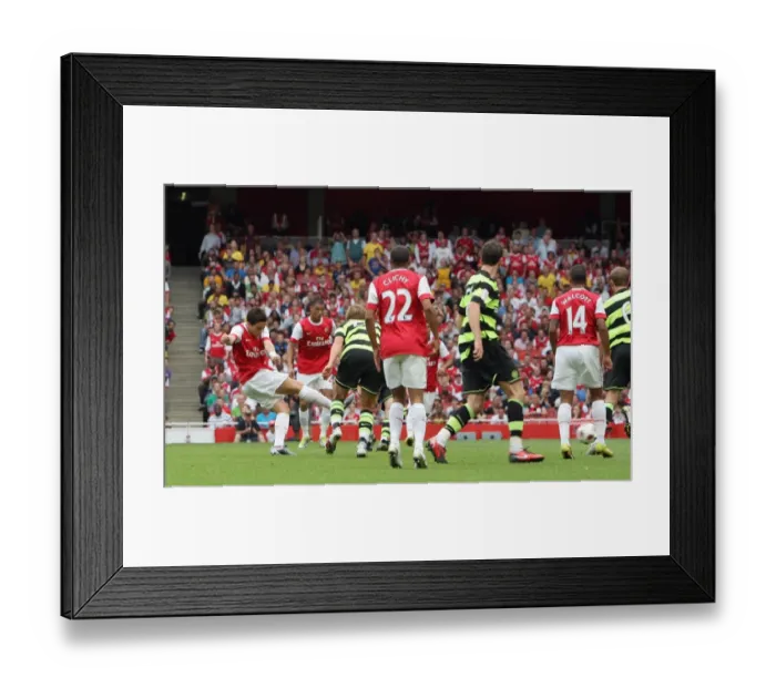 Framed Print : Samir Nasri scores Arsenals 3rd goal. Arsenal 3: 2 Celtic. Emirates Cup Pre Season Framed Print : Samir Nasri scores Arsenals 3rd goal. Arsenal 3: 2 Celtic. Emirates Cup Pre Season