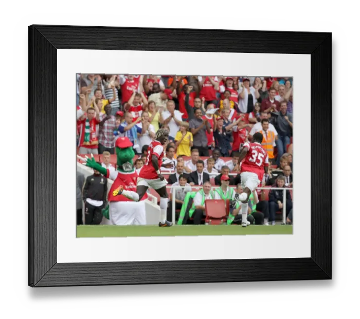 Framed Print : Bacary Sagna's Goal Celebration: Arsenal's 2-2 Equalizer vs Celtic at Emirates Cup, 2010 Framed Print : Bacary Sagna's Goal Celebration: Arsenal's 2-2 Equalizer vs Celtic at Emirates Cup, 2010