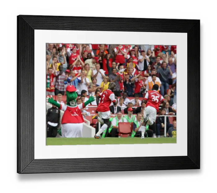 Framed Print : Bacary Sagna's Goal: Arsenal's 2nd against Celtic in Emirates Cup 2010 Framed Print : Bacary Sagna's Goal: Arsenal's 2nd against Celtic in Emirates Cup 2010