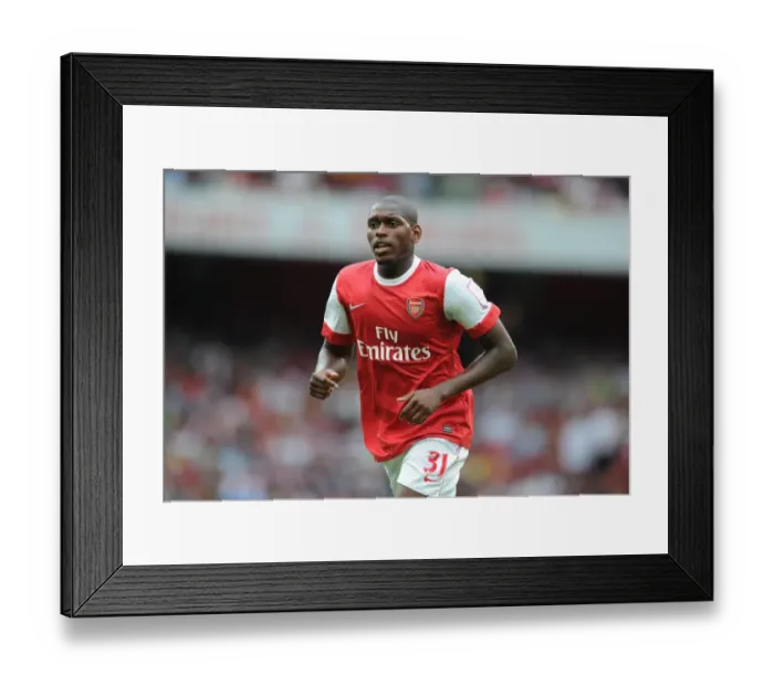 Framed Print : Arsenal's Jay Thomas Scores in 3-2 Emirates Cup Victory over Celtic, 2010