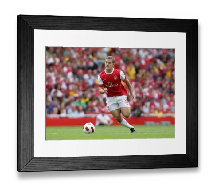 Framed Print : Jack Wilshere in Action: Arsenal's Victory over Celtic in the Emirates Cup Pre-Season, 2010