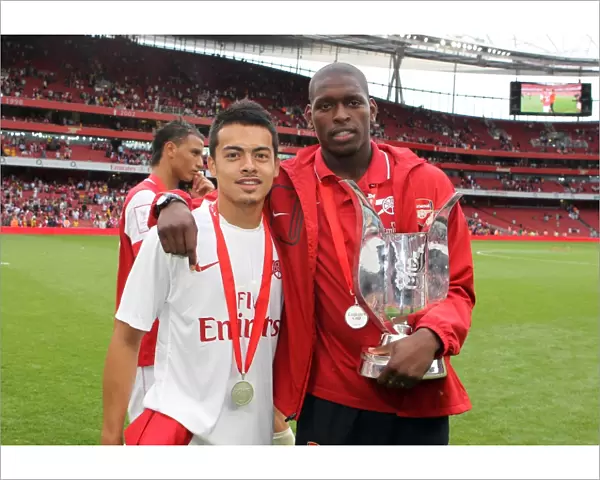 Nico Yennaris and Jay Thomas (Arsenal). Arsenal 3: 2 Celtic. Emirates Cup Pre Season
