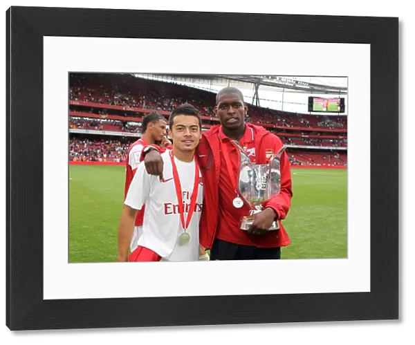 Nico Yennaris and Jay Thomas (Arsenal). Arsenal 3: 2 Celtic. Emirates Cup Pre Season
