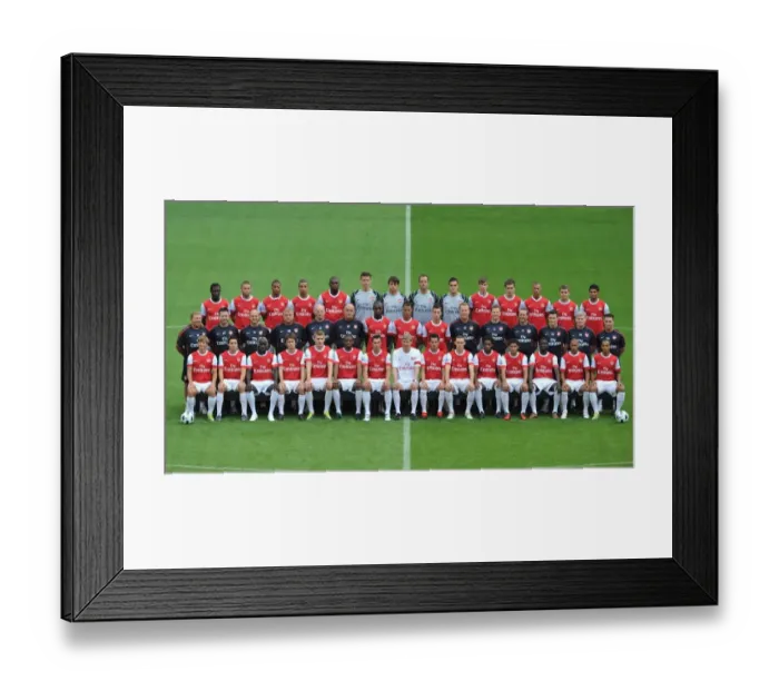 Framed Print : Arsenal 1st Team Squad at Emirates Stadium Photocall and Members Day, 2010-11